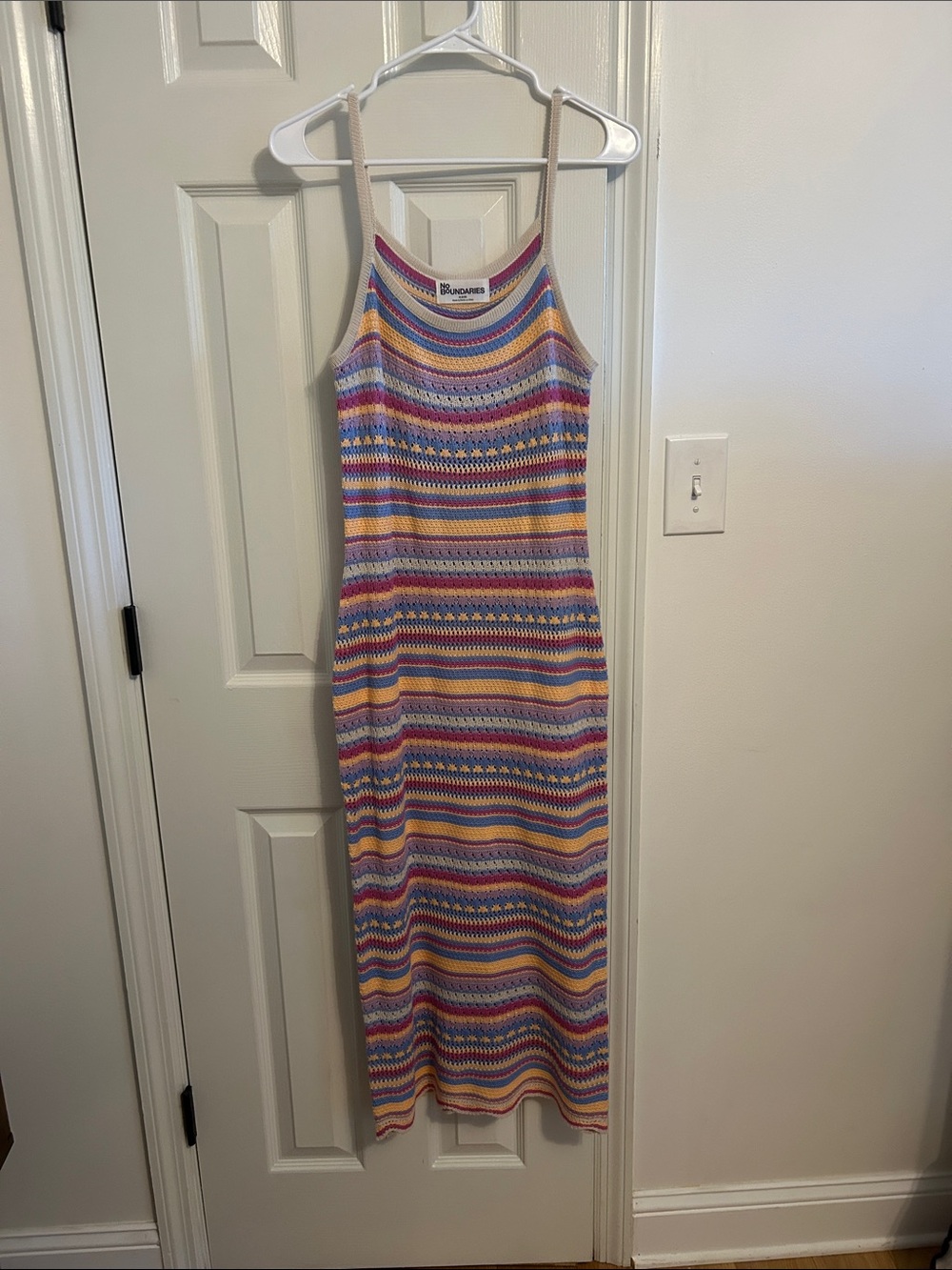 No Boundaries Striped Maxi Dress in Pastel Pink, Purple, Yellow, Blue
